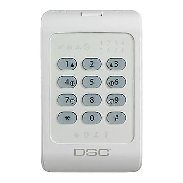 DSC PC1404RKZ kompakt LED-es kezelőegység, ikonokkal ellátott nyomógombokkal